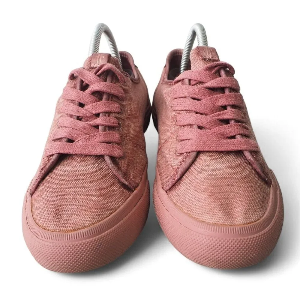 Frye Gia Washed Canvas Casual‎ Sneakers Blush Pink 3470246-DSR Women's 9M